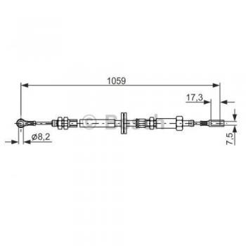 Cable de freno de mano BOSCH 1 987 477 114 para CITROËN Jumper I Minibus y Van