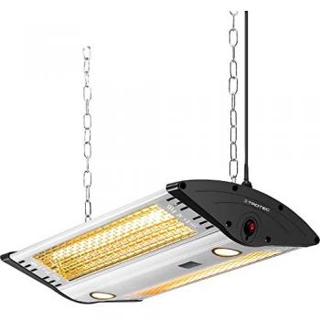 TROTEC Calefactor radiante de techo IR 2000 C - Calentador radiante de infrarrojos, diseño moderno, salida de calor en dos etapas (1.000 W y 2.000 W)
