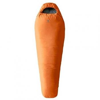 Saco de Dormir Deuter Orbit -5° SL Mujer, Sintético, Color Mandarina y Azul Slate, Cremallera Derecha