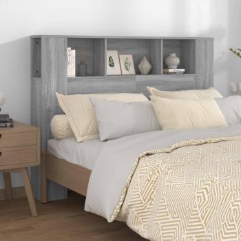 Cabecero con compartimentos Sonoma Gris 140x18,5x104,5 cm