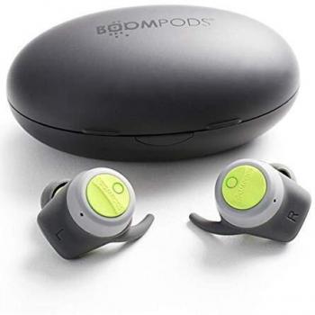 BOOMPODS Audífonos inalámbricos de Boomubds – Los Mejores Auriculares Deportivos, Bluetooth, Funda de Carga magnética, Resistente al Agua/Sudor IPX 4, conexión instantánea TWS