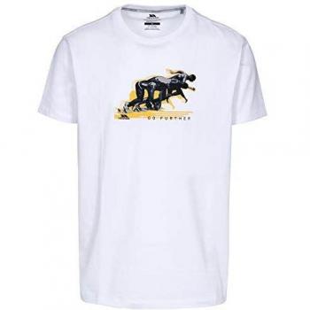 Trespass Fastest Camiseta de Manga Corta, Hombre, Wht, l