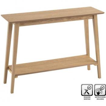 Consola mesa nórdica de madera MDF natural 100x30x72 cm