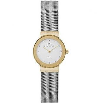 Reloj de Mujer Skagen Freja Lille, 26mm, Movimiento de Dos Manecillas, Caja de Acero Inoxidable Dorado con Pulsera de Malla de Acero Inoxidable
