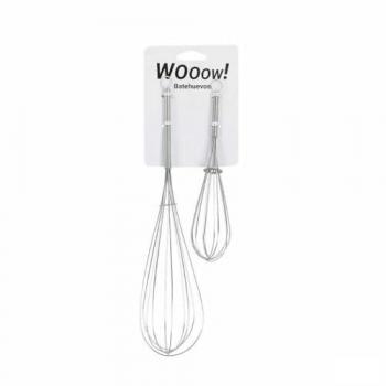 Set de Varillas Batidoras de Acero Inoxidable - 2 Piezas (36 Unidades) - Fácil de Limpiar