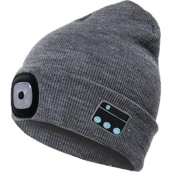 Gorro de música inalámbrico con auriculares Bluetooth y luz LED, cascos deportivos con micrófono para invierno