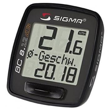 Sigma BC 8.12 ATS Ciclocomputadores, Unisex, Negro, M