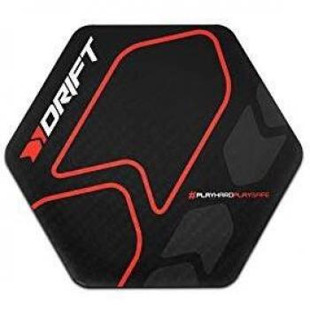 Drift Floor Pad -DRFLOORPAD- Alfombrilla Gaming de Suelo, Vinilo Texturizado, Hexagonal, Resistente al agua, Antideslizante, 88 x 100 x 0,3 cm, color negro