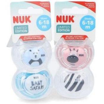 NUK Freestyle Silicone Pacifier Baby Safari 6-18 Months 2-Pack with Box