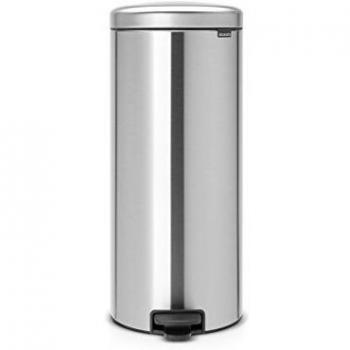 Brabantia Newicon-Cubo de Basura con Pedal, 30 l, Color Acero Mate