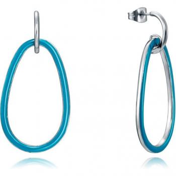 Pendientes Viceroy Air de acero y esmalte azul