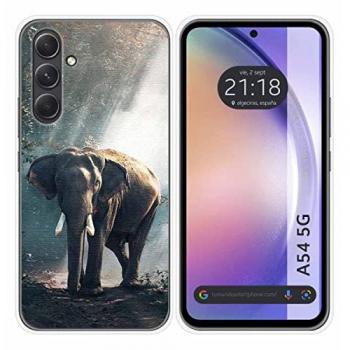 Funda de Silicona para Samsung Galaxy A54 5G con Diseño de Elefante