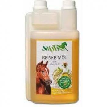 Aceite de Germen de Arroz Stiefel para Caballos, 1L - Suplemento con Vitaminas y Minerales para Rendimiento y Desarrollo Muscular, 100% Natural
