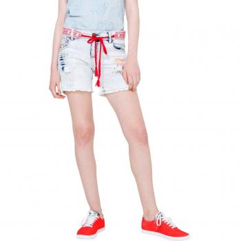 Desigual DENIM_CAPRICORNI, Pantalones Cortos para Mujer, Azul
