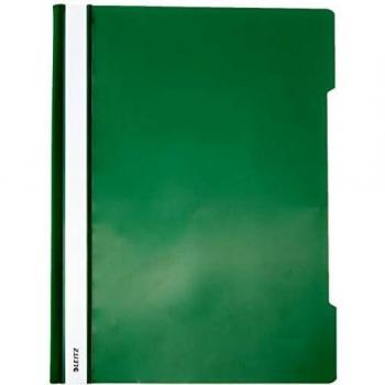 Dossier Fastener Leitz PVC A4 Tarj. Verde, Carpeta estándar Leitz, DIN A4, PP, verde