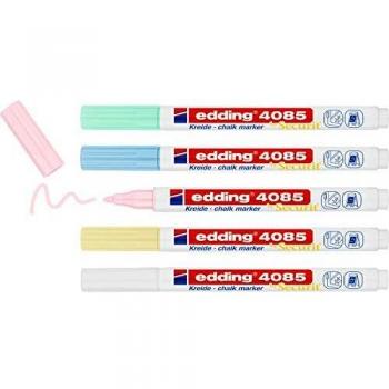 edding 4085 marcador de tiza -amarillo, verde, rosa, azul, blanco
