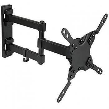 TooQ LP2142TNL-B – Tilt and Swivel Wall Mount for Monitor/TV/LED from 13 inches to 42 inches, Distance to the Wall 60 mm to 364 mm, Tilt up to -12º, Black