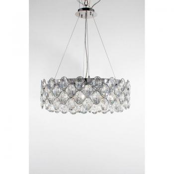 Lámpara de techo Raina cromada de cristal 22 cm con 12 luces