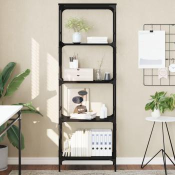vidaXL 5-Tier Bookcase - Black - 59x35x171 cm - Engineered Wood