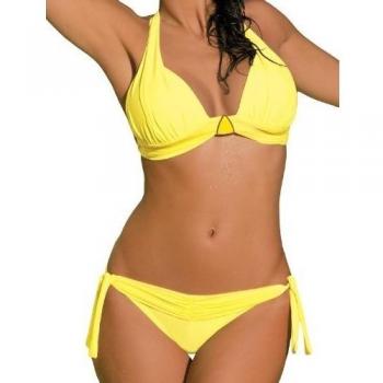 Marko - Conjunto - Bikini - Básico - Sin mangas - para mujer amarillo XL/M