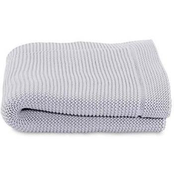 Chicco - Manta Para Minicuna (50 X 80 Cm.) Tricot Light Grey Gris