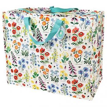 Rex London Jumbo Wild Flowers Large Storage Bag with Zip - Strong and Durable 55 x 48 x 28cm (70L)