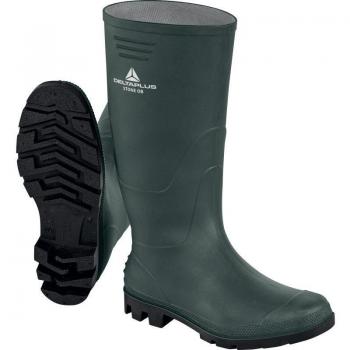 Botas de Seguridad Deltaplus Stone PVC Negro con Suela de Tacos Talla 40