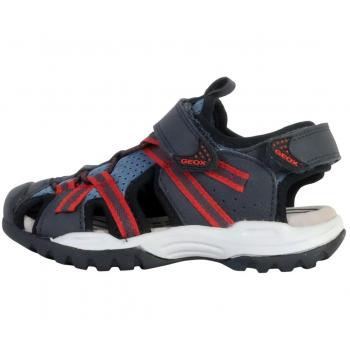Sandalias Geox J Borealis B para Niño, color Azul Colombino/rojo, con suela de goma antideslizante, plantillas acolchadas y diseño transpirable