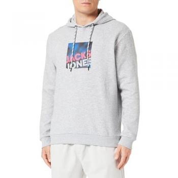 Sudadera con capucha Jack & Jones para hombre, color gris, talla L