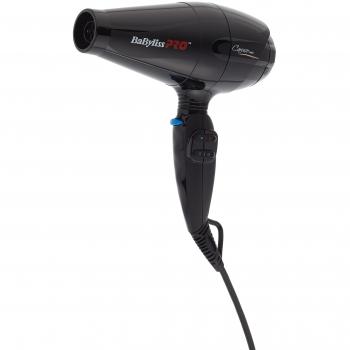 Secador de Pelo BaByliss Caruso 2400 W con Tecnología Iónica, Color Negro