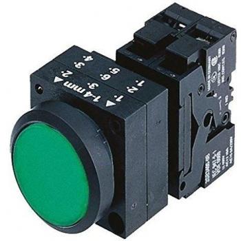 Siemens - Pulsador boton rasante verde contacto cerrado diámetro 22