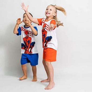 Pijama Infantil Spider-Man Rojo 100% Algodón - Talla 6 Años - Producto Original Diseñado en España - Pijama Corto de Verano