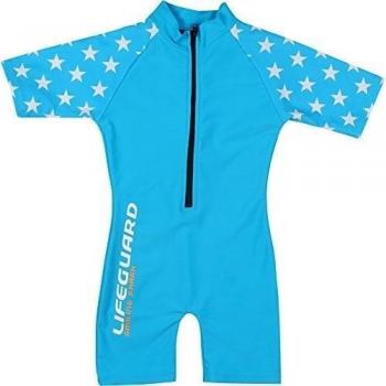 Smiling Shark UV Schutz Sunsuit - Traje de baño, color turquesa, talla 122-128 cm