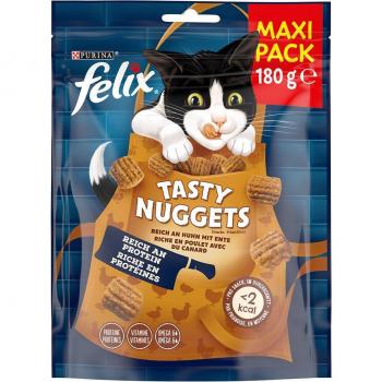 Felix Tasty Nuggets Snacks para Gatos Sabor Pollo y Pato - 180 g