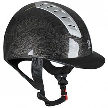 Horka casco de equitación flecha gráfico, negro, 59 cm
