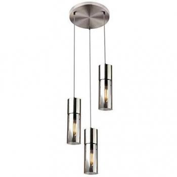 Lámpara colgante Annika - Níquel mate - 3x E27 - Ø 30 cm - Vidrio