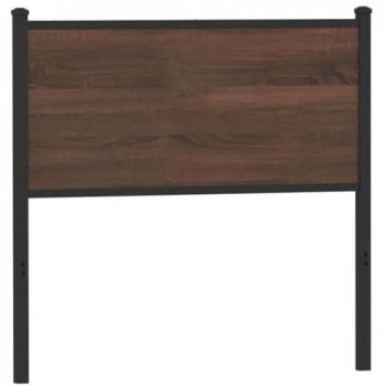 Cabecero de madera de ingeniería y acero marrón roble 90 cm, cabecero de cama, cabecero de panel, cabecero para cama individual