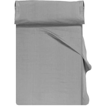 Home Royal - Juego de sábanas compuesto por encimera, 250 x 285 cm, bajera ajustable, 158 x 200 cm, 2 fundas para almohada, 45 x 85 cm, color platino