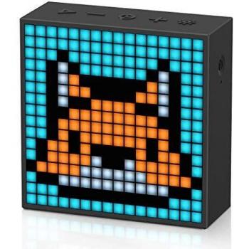 Divoom Timebox EVO Pixel Art - Altavoz Bluetooth LED con Control popr Medio de la aplicación - Altavoz inalámbrico portátil Inteligente con Graves potentes - Micrófono