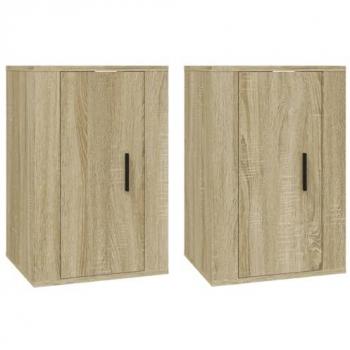 Mueble TV de pared multimedia 2 piezas roble Sonoma 40 x 34,5 x 60 cm