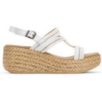 Sandalias de cuña Porronet Gala blanco-plata