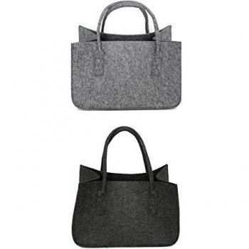 Bada Bing Fieltro bolso leña Cesta Gris revistero fieltro Cesta 40 x 25 x 25
