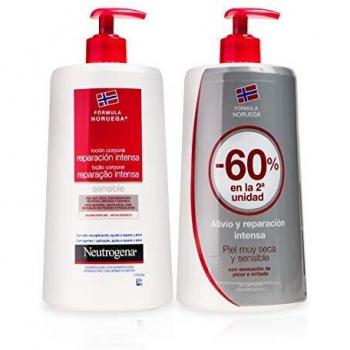 Neutrogena Loción Corporal Reparación Intensa, Piel Seca, 2 Dosificadores de 750 ml