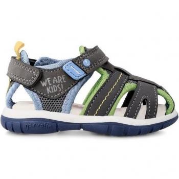 Garvalín Sandalias Cangrejeras Gris y Azul con Velcro