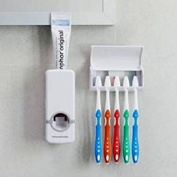 Dispensador de Pasta Dental con Soporte para Cepillos InnovaGoods, Medium