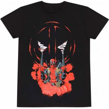 Camiseta de hombre Disney de Deadpool en diseño smoking, color negro, talla S y XXL