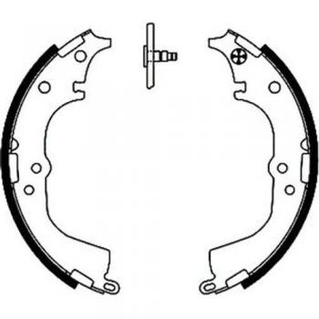 Juego de zapatas de freno HELLA 8DB 355 002-181 para Toyota Hilux 5 Pick-up, incluye juego de mazas y sin levante del freno a mano