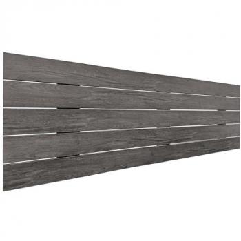 Cabecero de Madera Reciclada DM Estilo Palet Horizontal 145x46cm con Herrajes Incluidos - Ceniza Madera