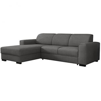 Sofá rinconero Columbus 186 con función de descanso y caja de ropa de cama, dimensiones 260 x 90 x 182 cm