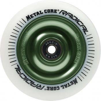 Metal Core Radical Ruedas Scooter, Blanco/Verde, Talla Única